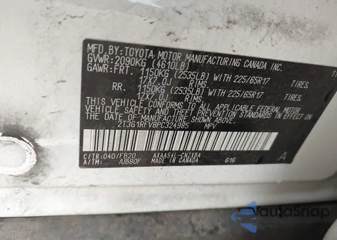 2023 Toyota Rav4 Le from USA, damaged, VIN 2T3G1RFV8PC324985